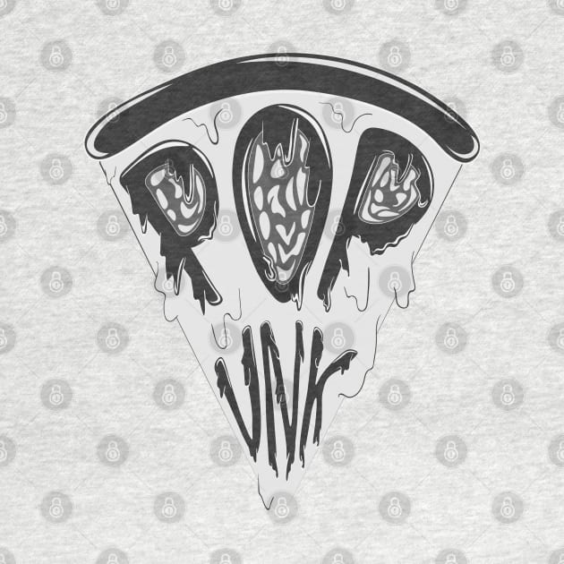 Popunk Pizza Logo Monochromatic by Popunk Pizza